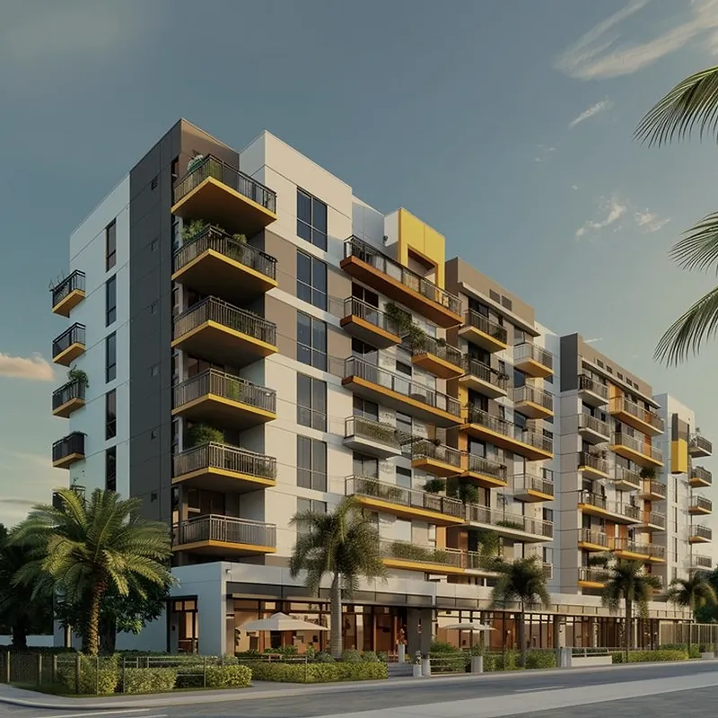 Placeholder exterior view of the Cubana Residences